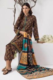 3 pcs women unstitched printed suit