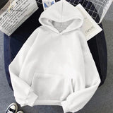 Cozy white fleece hoodie